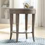 Deka 24" Wide Birch Wood and Concrete Accent Table in scene