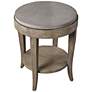 Deka 24" Wide Birch Wood and Concrete Accent Table in scene