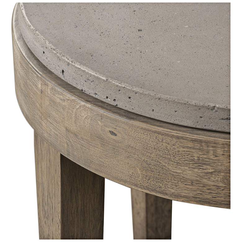 Image 5 Deka 24 inch Wide Birch Wood and Concrete Accent Table more views