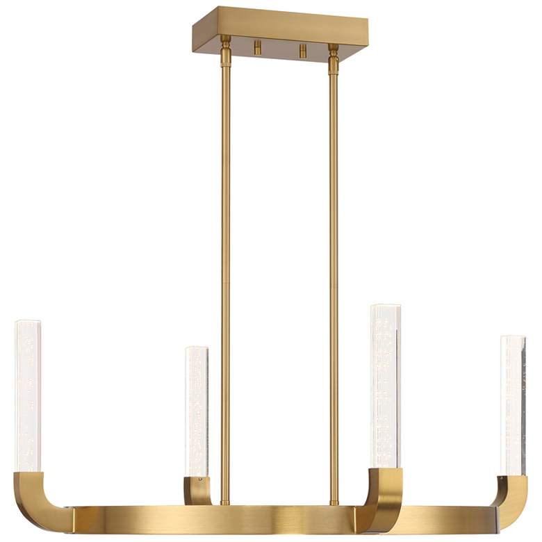 Image 1 Del Mar 4-Light LED Chandelier in Warm Brass by Breegan Jane