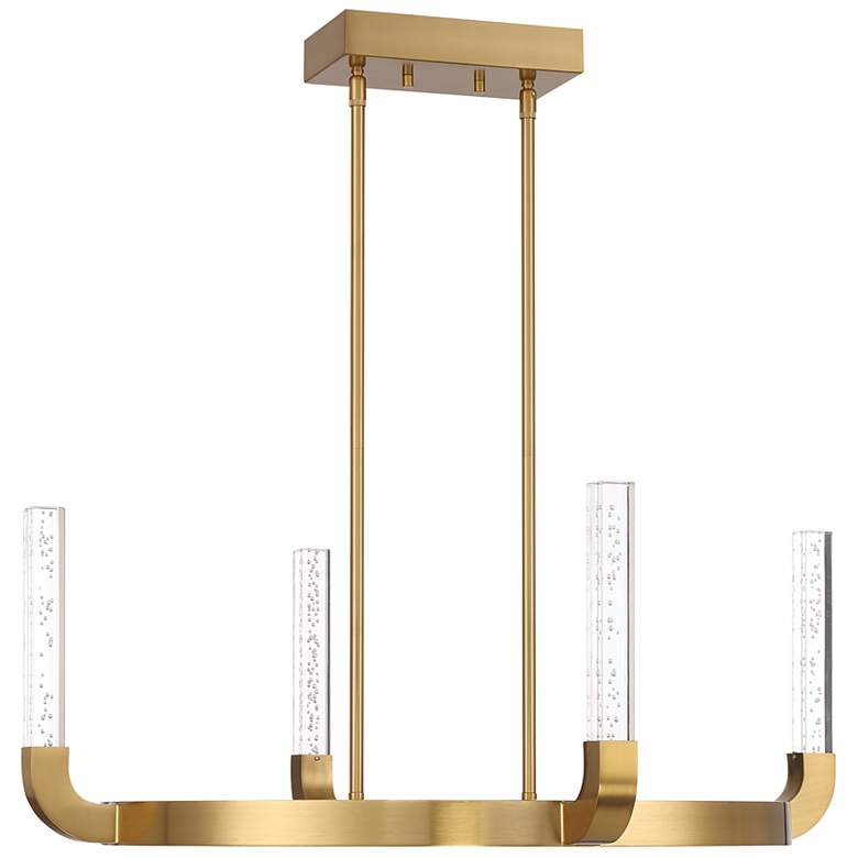 Image 2 Del Mar 4-Light LED Chandelier in Warm Brass by Breegan Jane more views