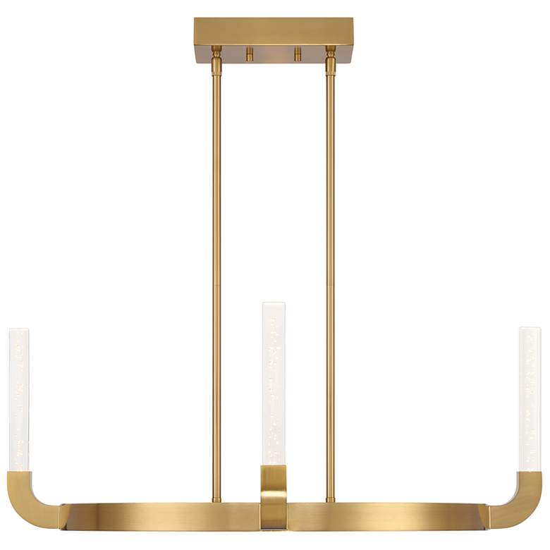 Image 3 Del Mar 4-Light LED Chandelier in Warm Brass by Breegan Jane more views