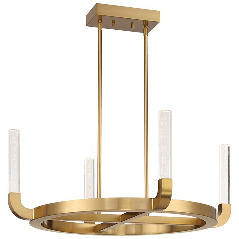 Image 4 Del Mar 4-Light LED Chandelier in Warm Brass by Breegan Jane more views