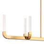 2_Del Mar 48" Wide Warm Brass 8-Light LED Linear Chandelier more views