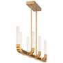 4_Del Mar 48" Wide Warm Brass 8-Light LED Linear Chandelier more views