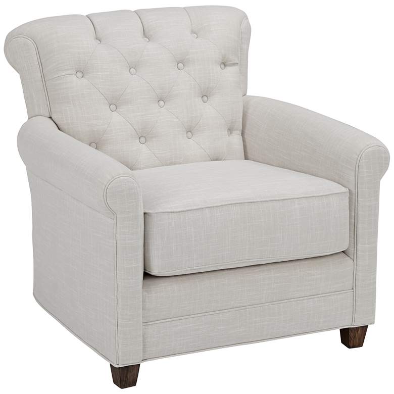 Image 1 Del Mar Tufted Sand Linen Chair