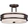 Del Ray 17 1/2" Wide Flemish Bronze Ceiling Light