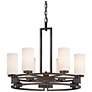 Del Ray Bronze Finish Faux Candle 28" Wide Chandelier