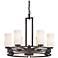 Del Ray Bronze Finish Faux Candle 28" Wide Chandelier