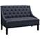 Del Rio Deep Charcoal Button Tufted Settee