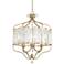 Delacey 22" Wide 6-Light Gold and Glass Crystal Chandelier