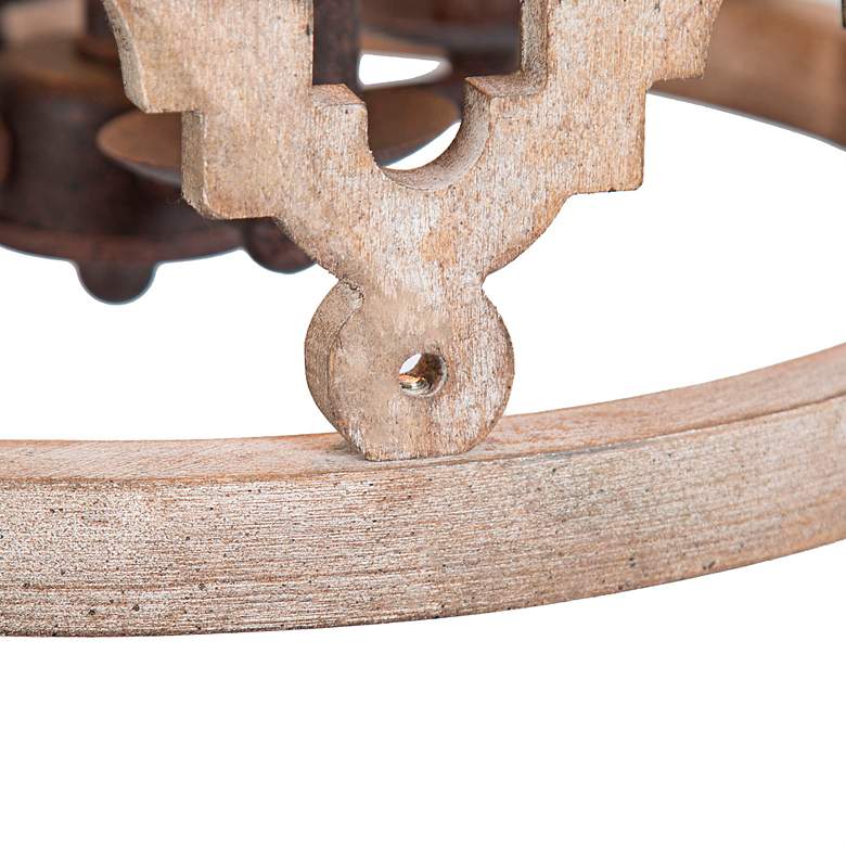 Image 4 Deladykir 14" Wide Aged Iron 4-Light Drum Chandelier more views