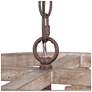 4_Deladykir 14" Wide Aged Iron 4-Light Drum Chandelier more views