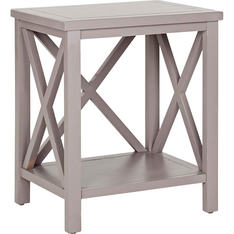 Image 1 Delaina 18 inch Wide Gray Wood End Table