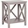 Delaina 18" Wide Gray Wood End Table