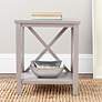 Delaina 18" Wide Gray Wood End Table