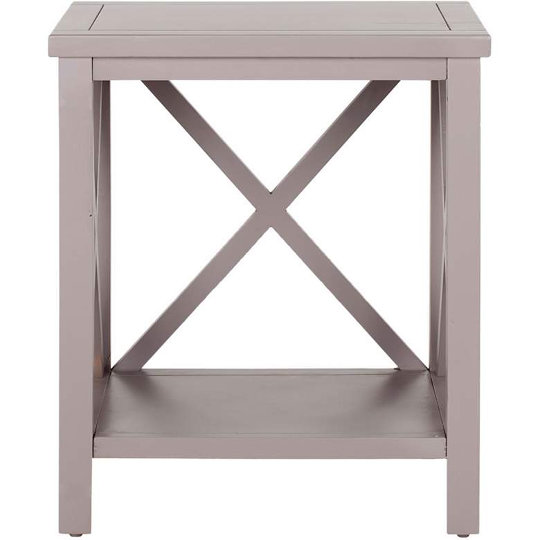 Image 3 Delaina 18 inch Wide Gray Wood End Table more views