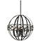 Delana 20" Wide Dark Brown 8-Light Orb Pendant