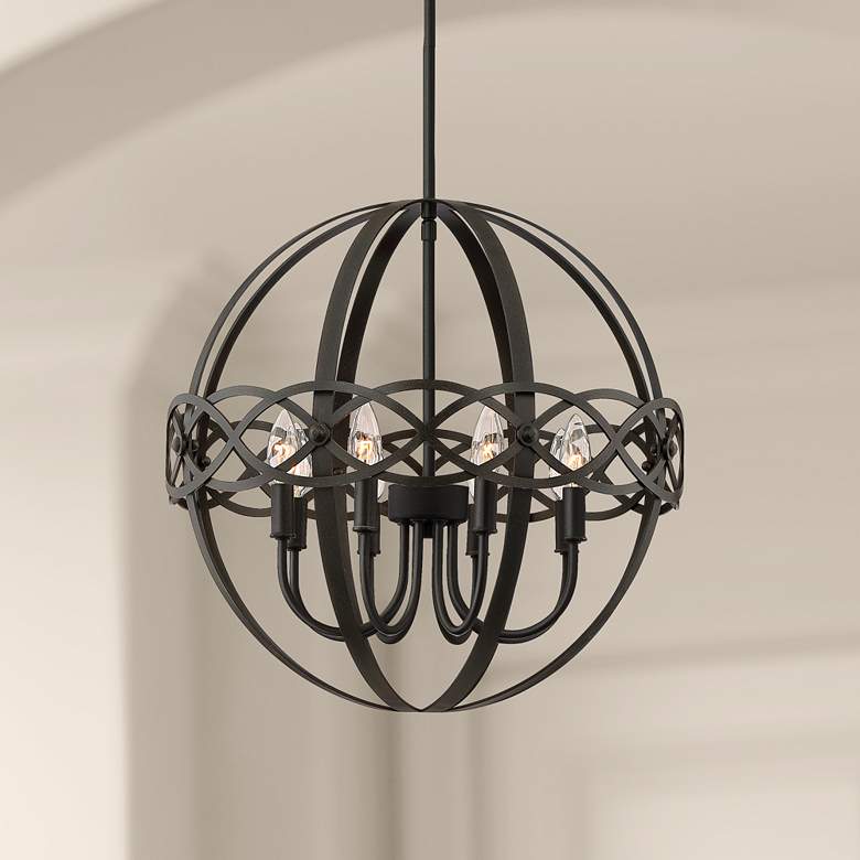 Image 1 Delana 20" Wide Dark Brown 8-Light Orb Pendant