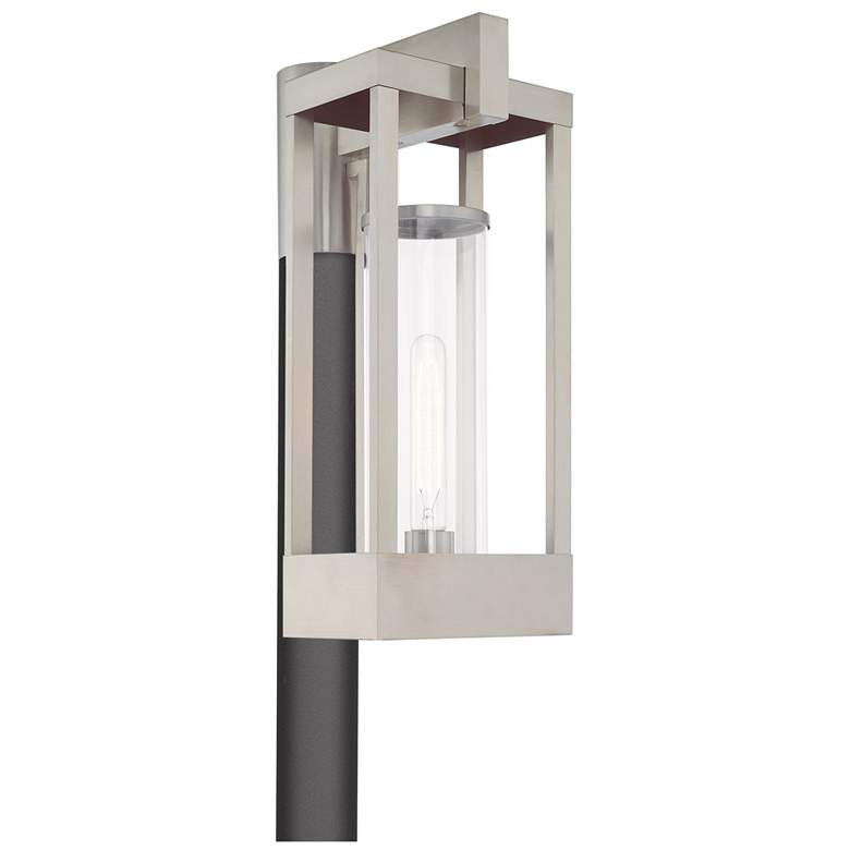 Image 1 Delancey 1 Light Brushed Nickel Outdoor Post Top Lantern