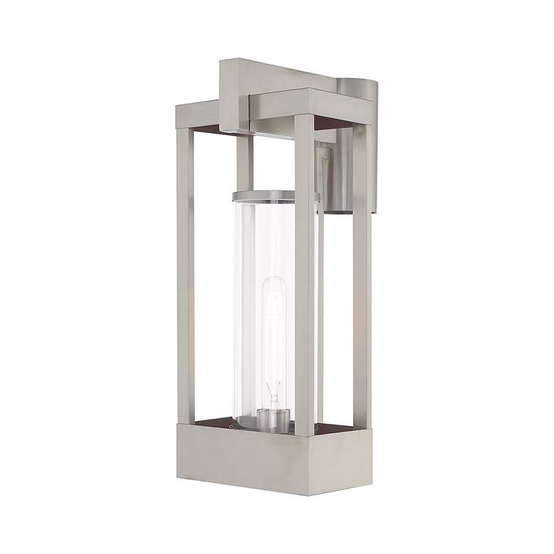 Image 3 Delancey 1 Light Brushed Nickel Outdoor Post Top Lantern more views