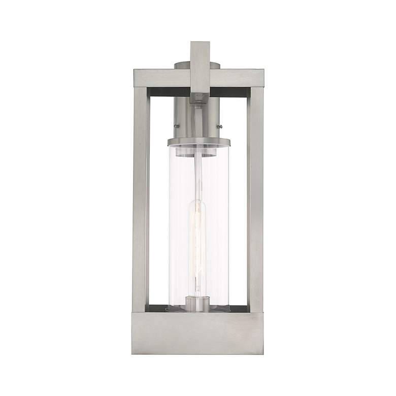 Image 4 Delancey 1 Light Brushed Nickel Outdoor Post Top Lantern more views