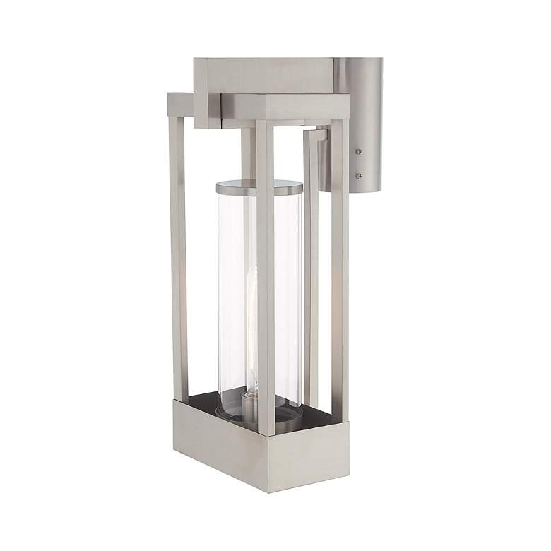 Image 7 Delancey 1 Light Brushed Nickel Outdoor Post Top Lantern more views