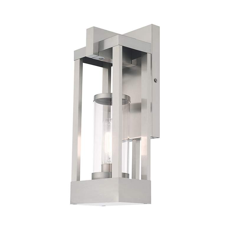 Image 6 Delancey 1 Light Brushed Nickel Outdoor Wall Lantern more views