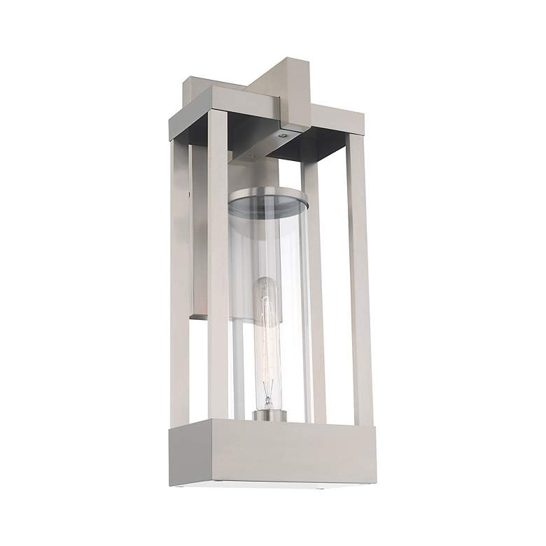 Image 4 Delancey 1 Light Brushed Nickel Outdoor Wall Lantern more views