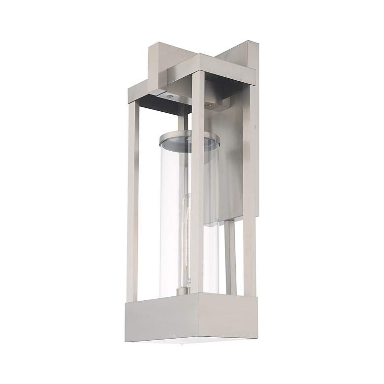 Image 6 Delancey 1 Light Brushed Nickel Outdoor Wall Lantern more views