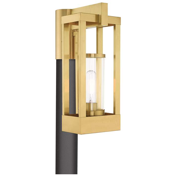 Utrecht 1-Light Black outdoor Post Top Lantern with Clear Glass Utrecht 1-Light Black outdoor Post Top Lantern with Clear Glass