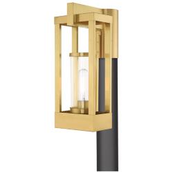 Delancey 1 Light Satin Brass Outdoor Post Top Lantern