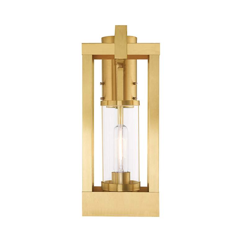 Image 4 Delancey 1 Light Satin Brass Outdoor Post Top Lantern more views