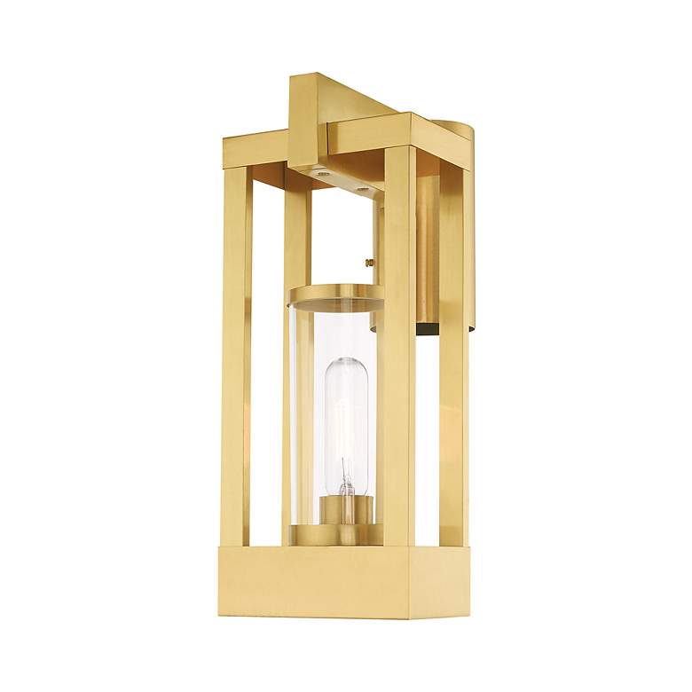 Image 5 Delancey 1 Light Satin Brass Outdoor Post Top Lantern more views