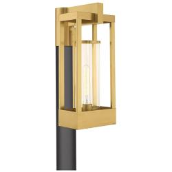 Delancey 1 Light Satin Brass Outdoor Post Top Lantern