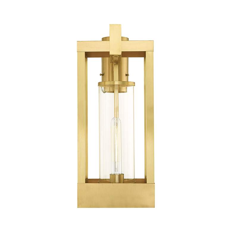 Image 4 Delancey 1 Light Satin Brass Outdoor Post Top Lantern more views