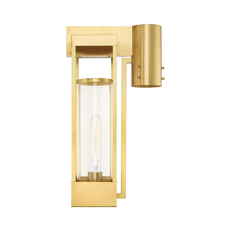 Image 5 Delancey 1 Light Satin Brass Outdoor Post Top Lantern more views