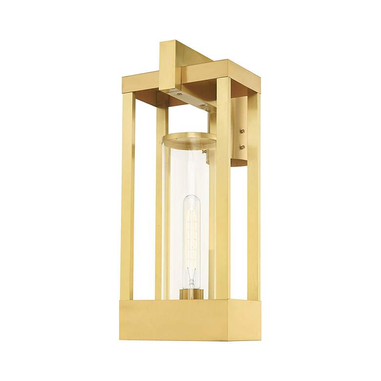 Image 6 Delancey 1 Light Satin Brass Outdoor Post Top Lantern more views