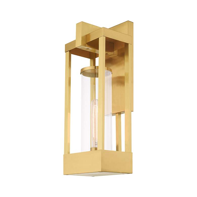 Image 6 Delancey 1 Light Satin Brass Outdoor Wall Lantern more views