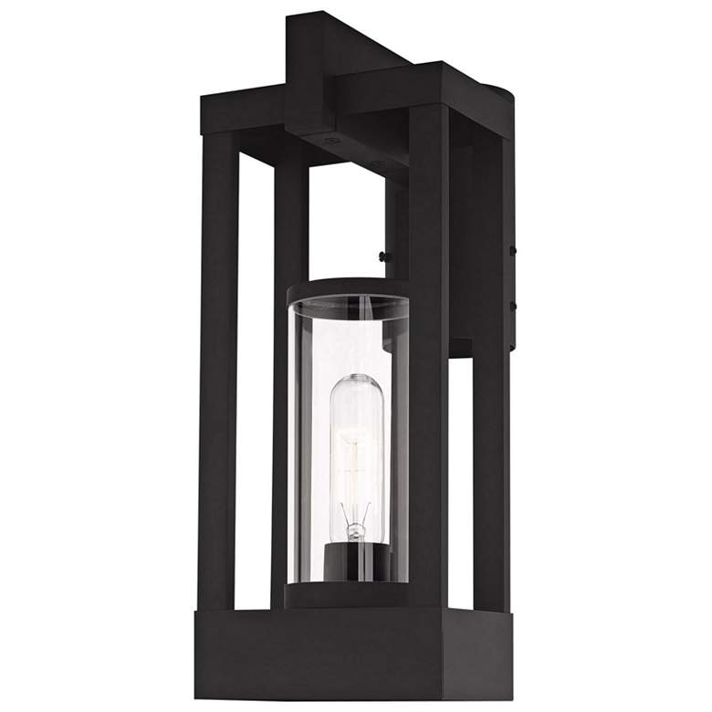 Image 1 Delancey 15 1/4" High Black Outdoor Lantern Post Light