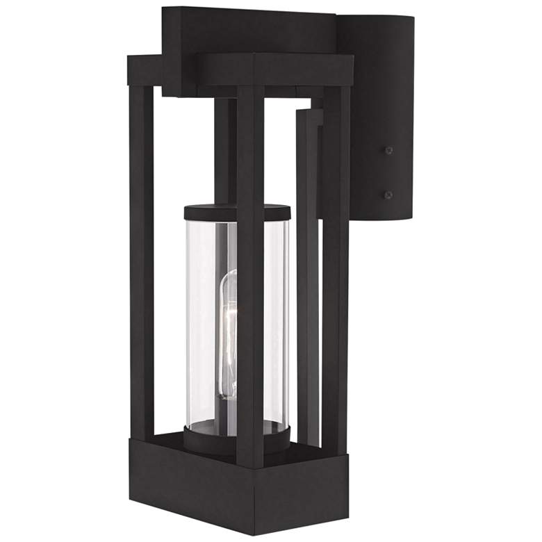 Image 2 Delancey 15 1/4 inch High Black Outdoor Lantern Post Light more views