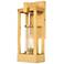 Delancey 16" High Satin Brass Outdoor Wall Light