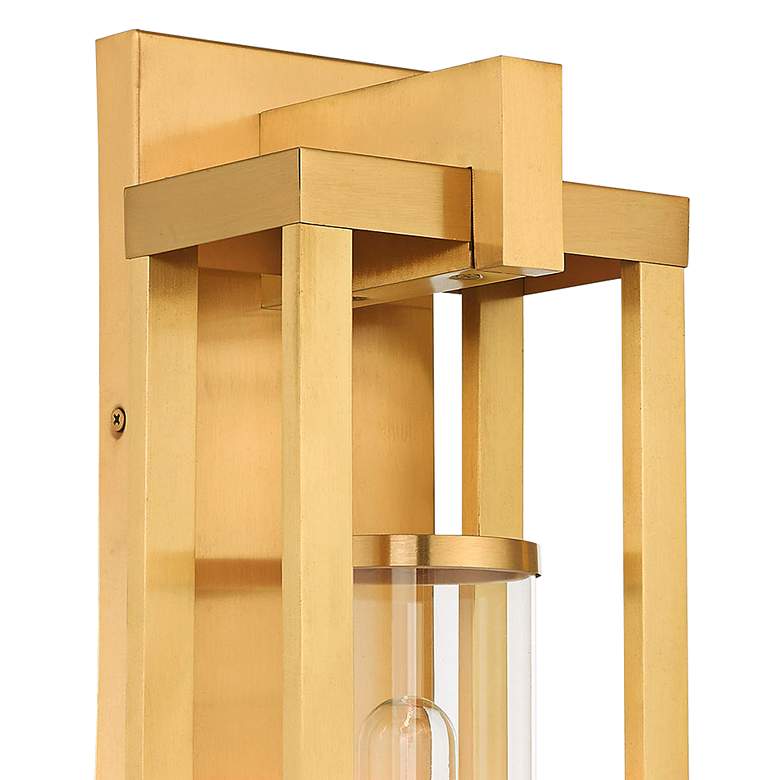 Image 4 Delancey 16" High Satin Brass Outdoor Wall Light more views