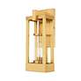 5_Delancey 16" High Satin Brass Outdoor Wall Light more views
