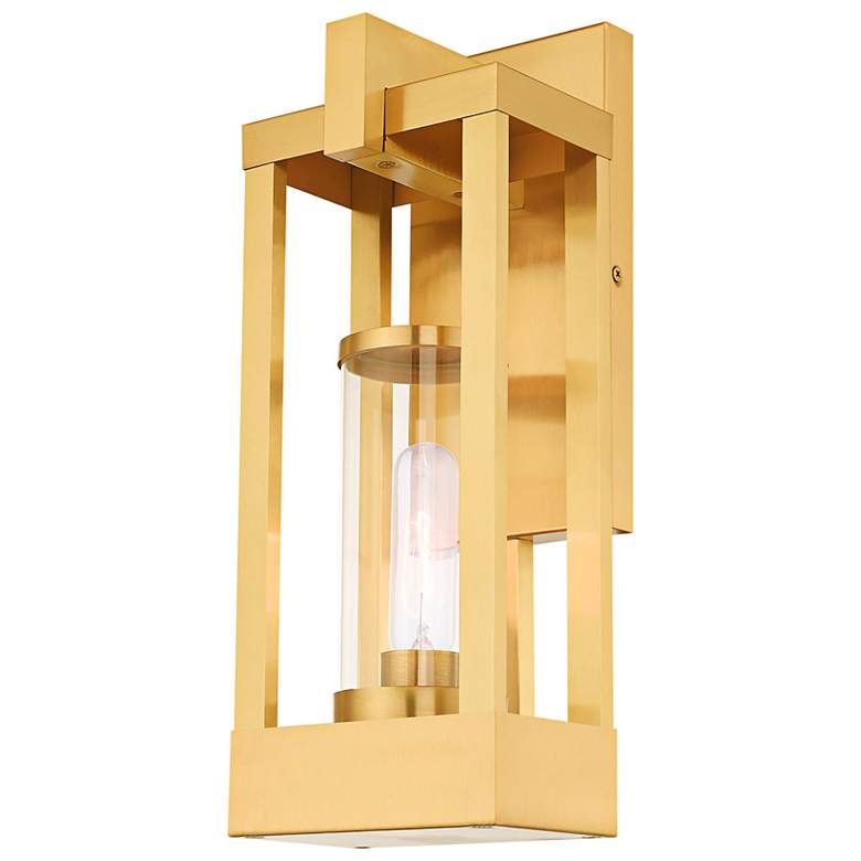 Image 7 Delancey 16" High Satin Brass Outdoor Wall Light more views