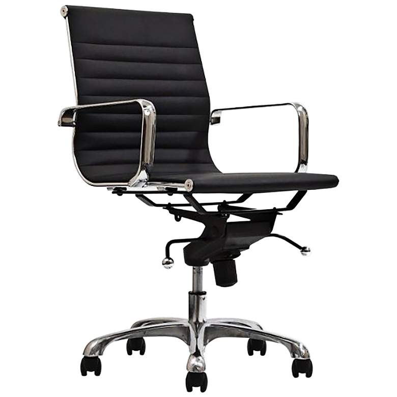 Image 1 Delancey Black Mid-Back Adjustable Office Chair