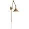 Delancey Swing Arm Lamp; Burnished Brass with Switch