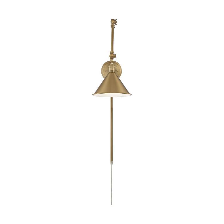 Image 3 Delancey Swing Arm Lamp; Burnished Brass with Switch more views