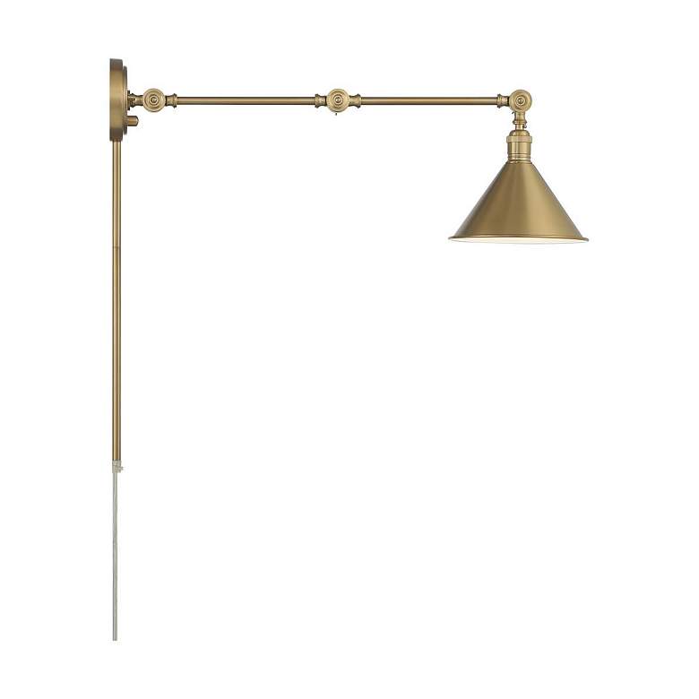 Image 4 Delancey Swing Arm Lamp; Burnished Brass with Switch more views