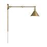 4_Delancey Swing Arm Lamp; Burnished Brass with Switch more views